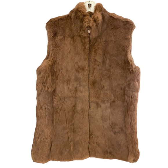 Hilary Radley Rabbit Fur Vest - Picture 1 of 6